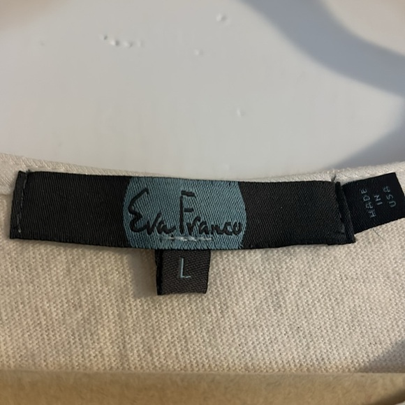 Eva Franco Cream and Black Stripe Tee - Picture 2 of 4